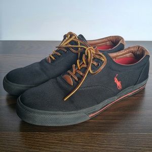 Ralph Lauren Canvas & Leather Sneakers